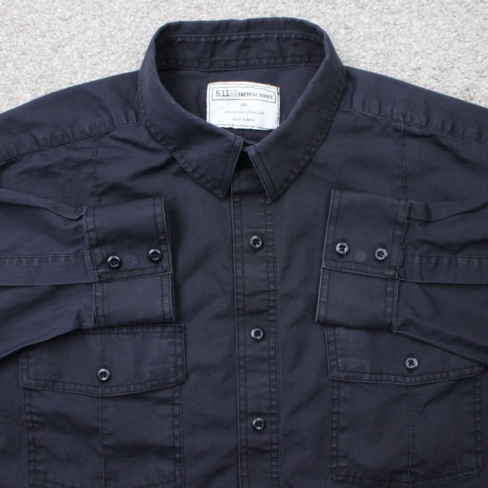 5.11 Tactical Shirt Mens 2XL XXL Black FR X3 A-Class Flame Resistant Long Sleeve